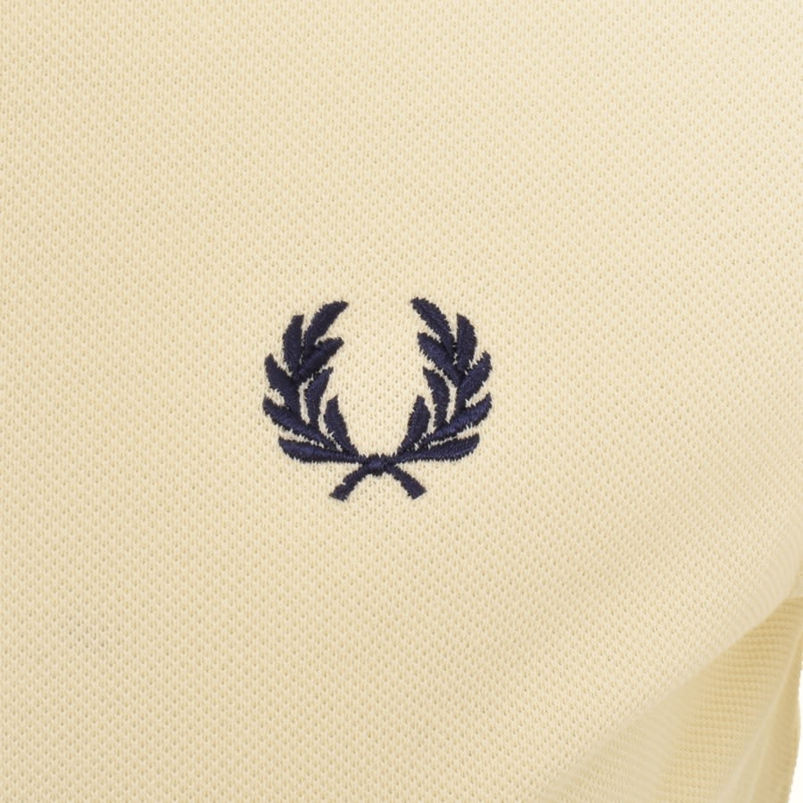 Image number 3 for Fred Perry Twin Tipped Polo T Shirt Cream