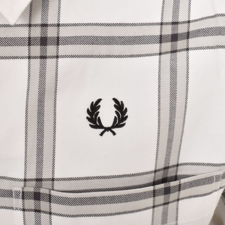 Image number 3 for Fred Perry Oversized Overshirt White