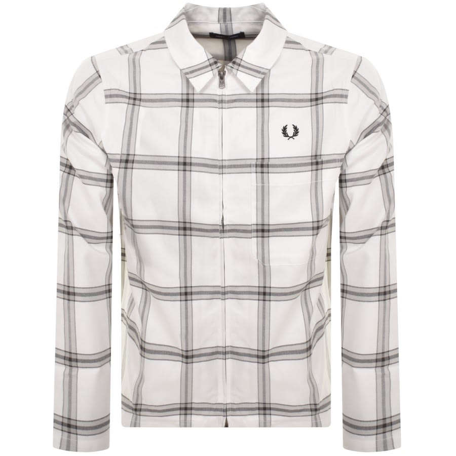 Image number 1 for Fred Perry Oversized Overshirt White