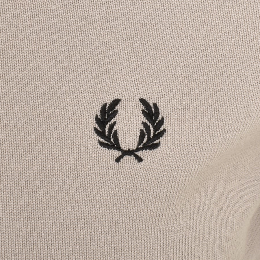 Image number 3 for Fred Perry Knitted Polo T Shirt Beige