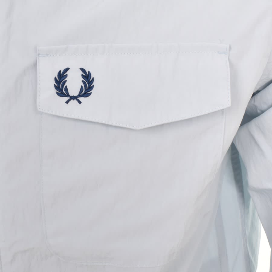 Image number 3 for Fred Perry Zip Overshirt Blue