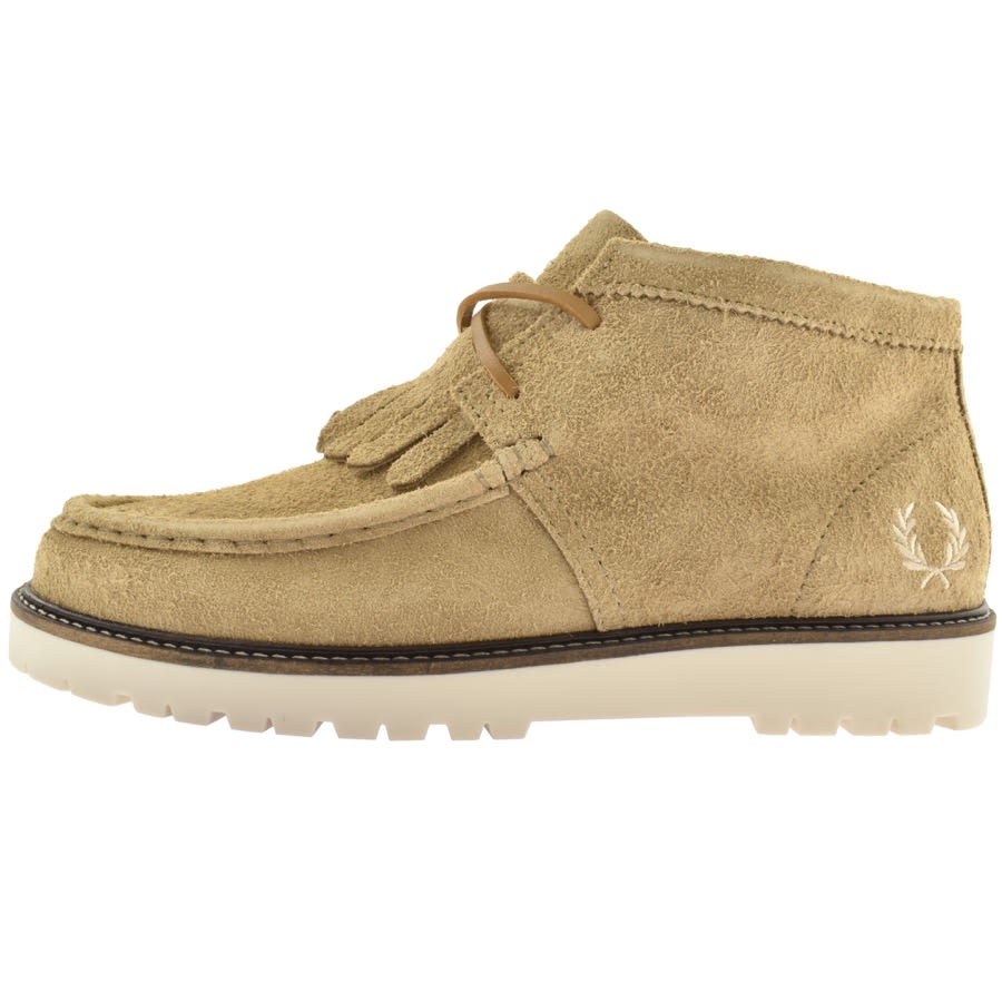 Image number 1 for Fred Perry Kenny Mid Suede Shoe Warm Stone