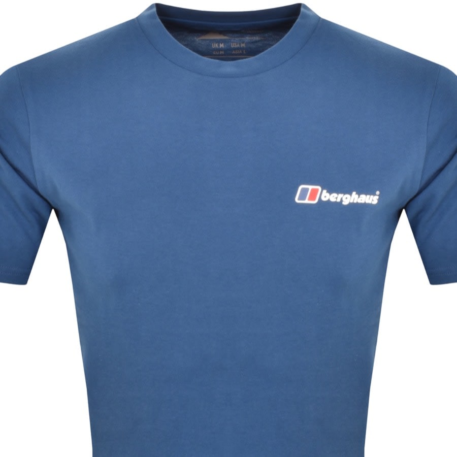 Image number 2 for Berghaus Organic Logo T Shirt Blue