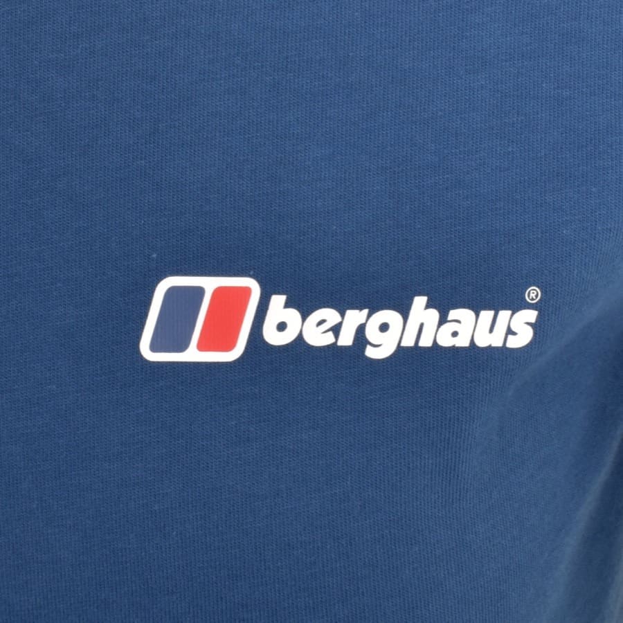 Image number 3 for Berghaus Organic Logo T Shirt Blue