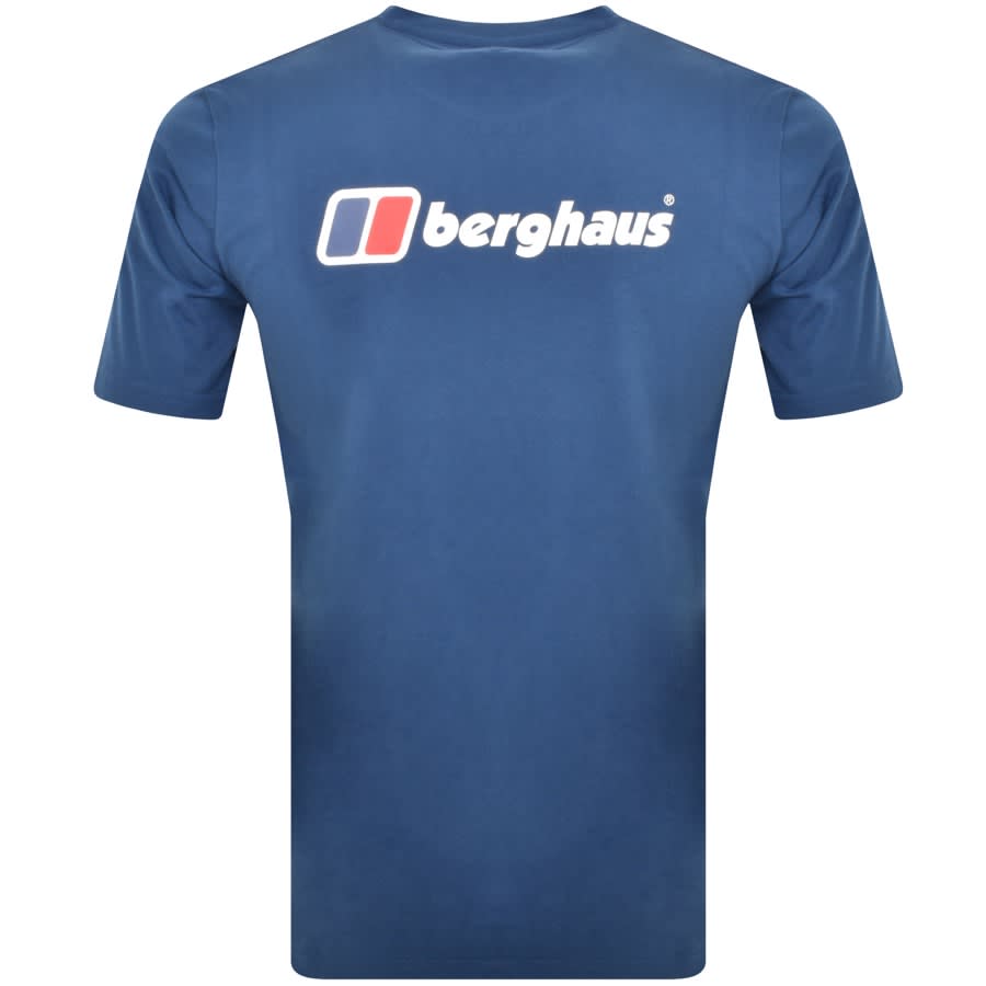 Image number 4 for Berghaus Organic Logo T Shirt Blue