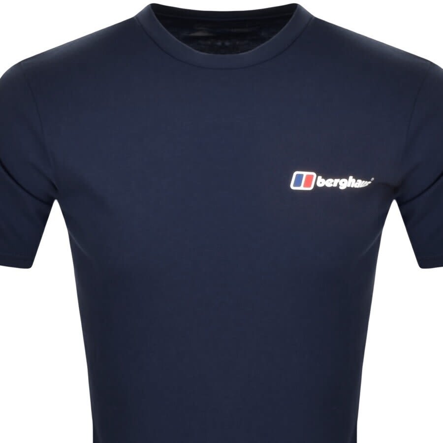 Image number 2 for Berghaus Organic Logo T Shirt Navy
