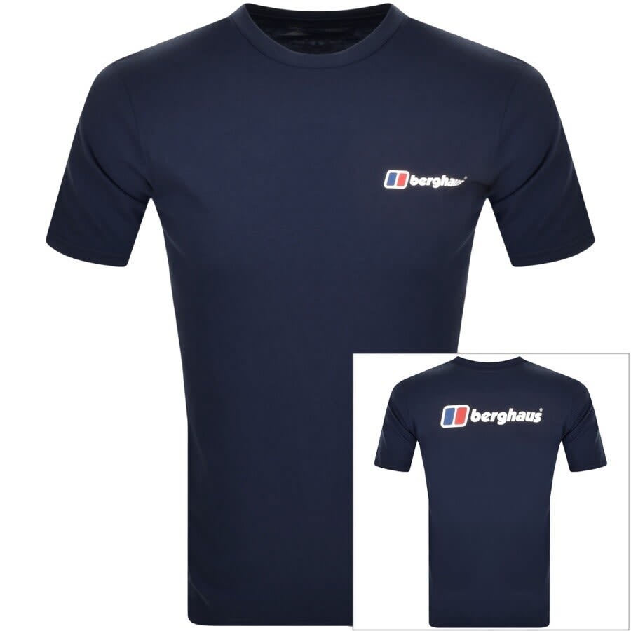 Image number 1 for Berghaus Organic Logo T Shirt Navy