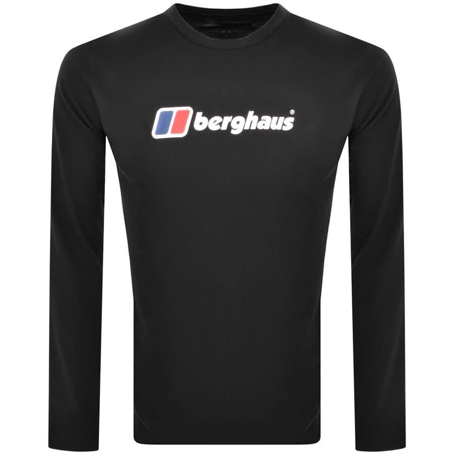 Image number 1 for Berghaus Logo Long Sleeve T Shirt Black