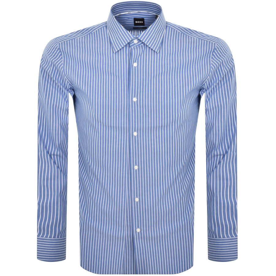 Image number 1 for BOSS H Hank Kent Long Sleeved Shirt Blue