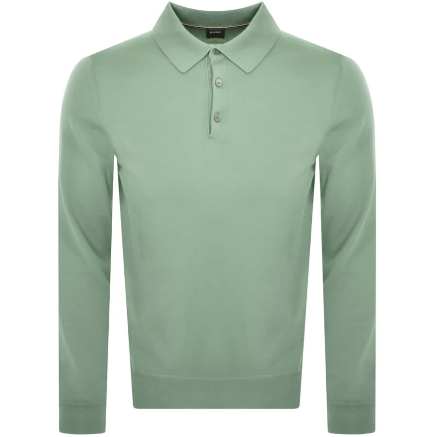 Image number 1 for BOSS Gemello P Polo Knit Jumper Green