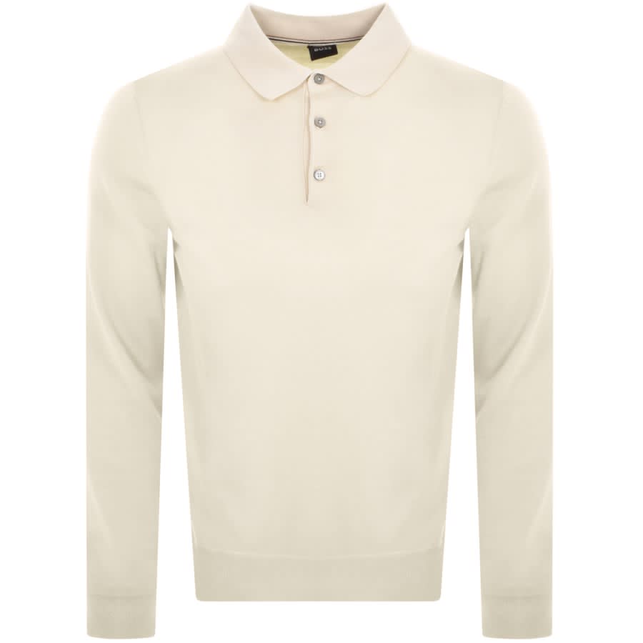 Image number 1 for BOSS Gemello P Polo Knit Jumper Cream