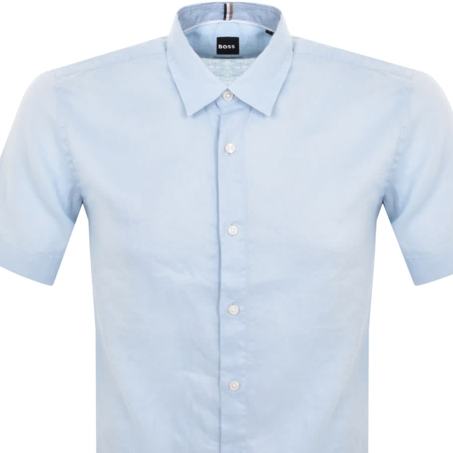Image number 2 for BOSS Roan Ken Short Sleeve Shirt Blue