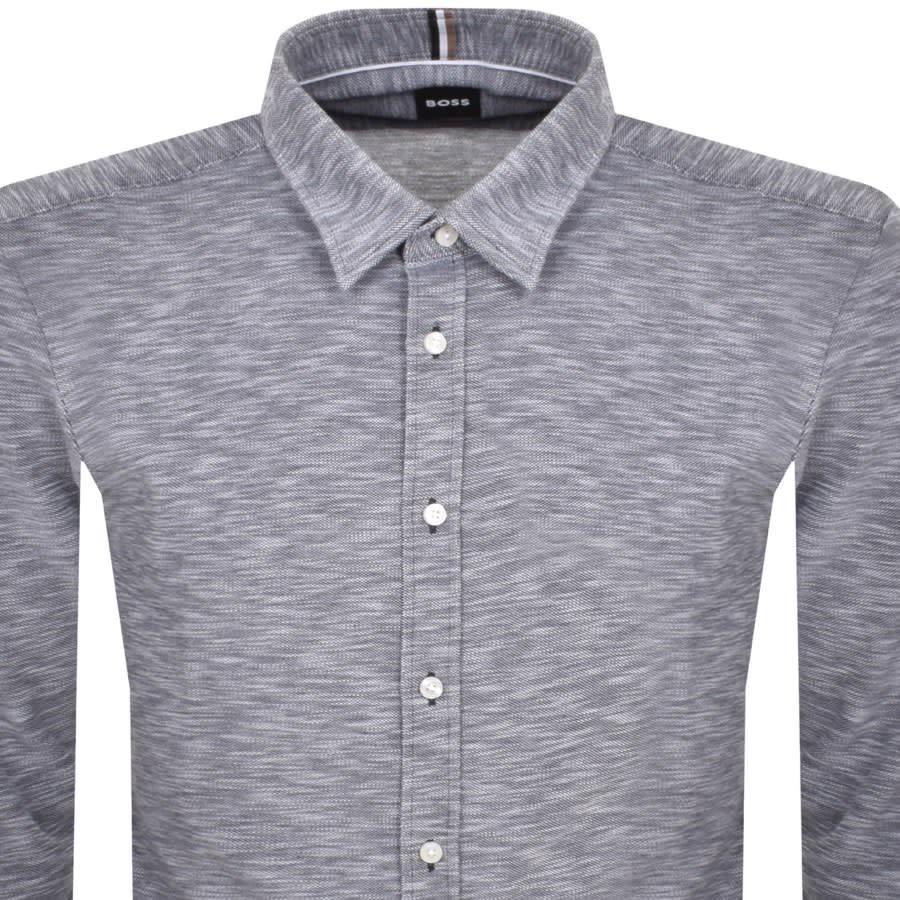 Image number 2 for BOSS Roan Kent Long Sleeved Shirt Navy