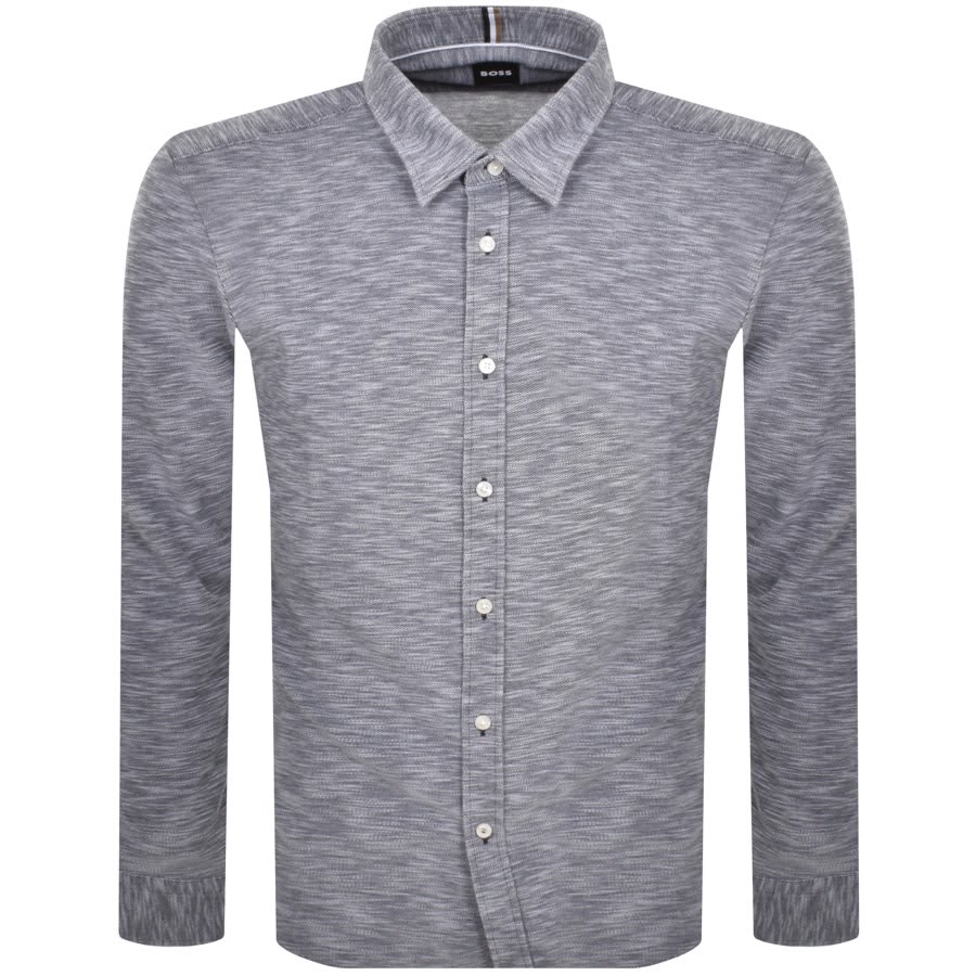 Image number 1 for BOSS Roan Kent Long Sleeved Shirt Navy