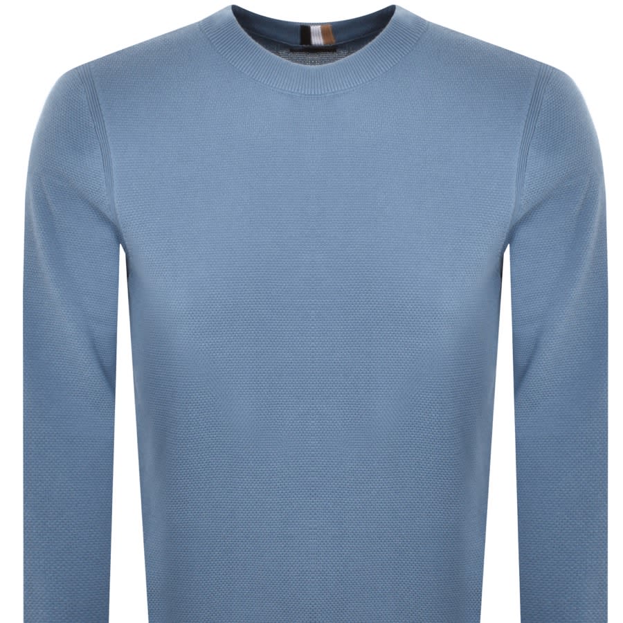 Image number 2 for BOSS Ecaio P Knit Jumper Blue
