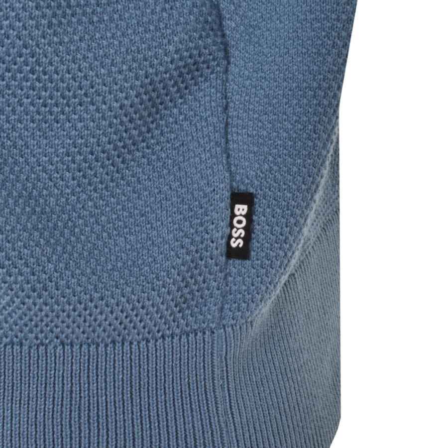 Image number 4 for BOSS Ecaio P Knit Jumper Blue