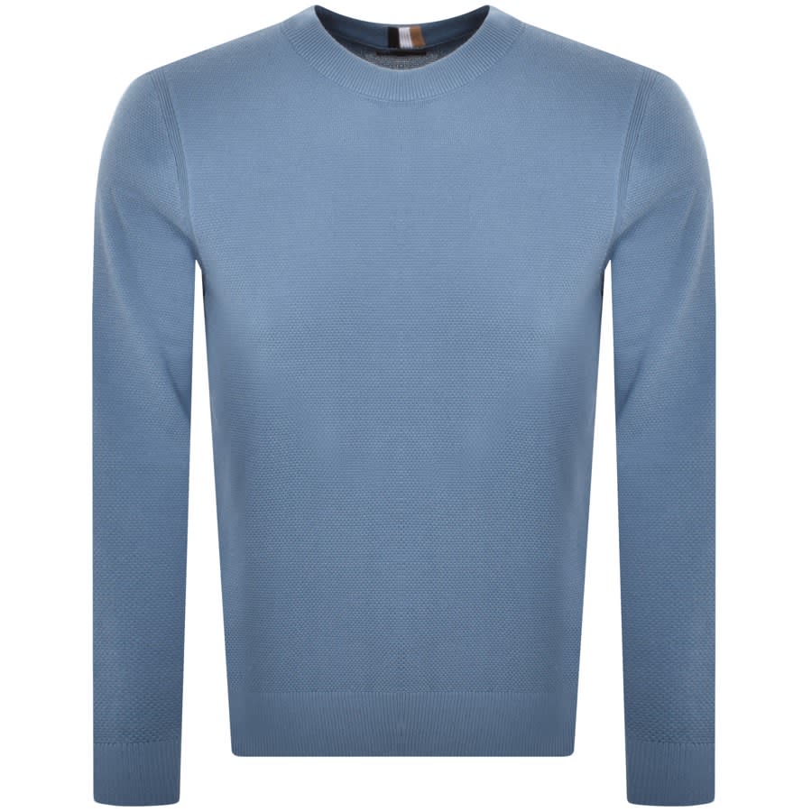 Image number 1 for BOSS Ecaio P Knit Jumper Blue