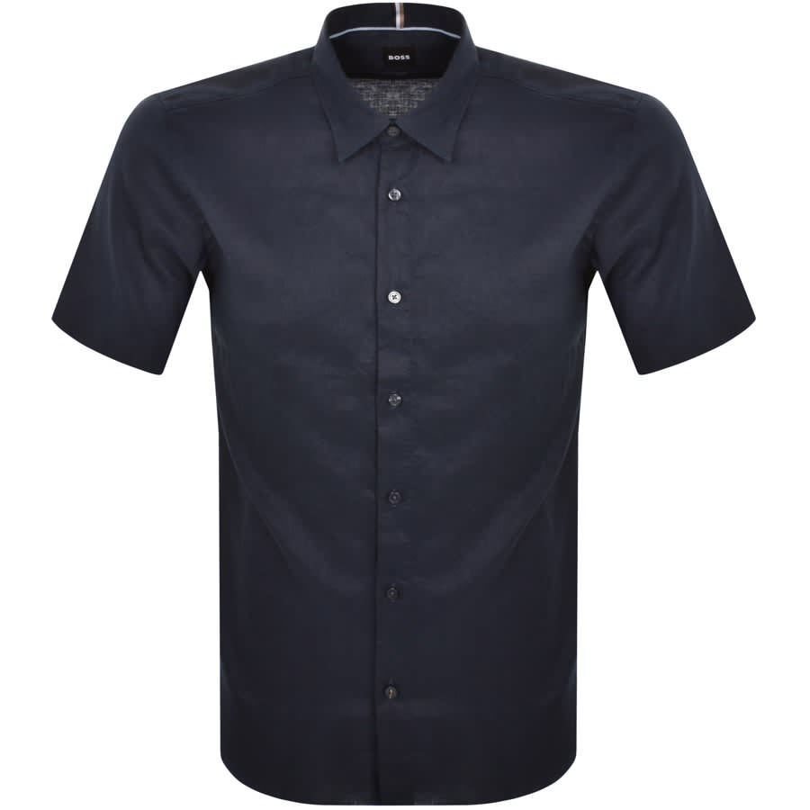 Image number 1 for BOSS Roan Ken Short Sleeve Shirt Navy