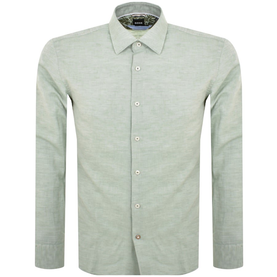 Image number 1 for BOSS C Hal Kent Long Sleeved Shirt Green