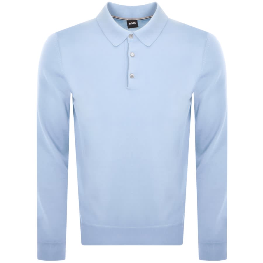 Image number 1 for BOSS Gemello P Polo Knit Jumper Blue