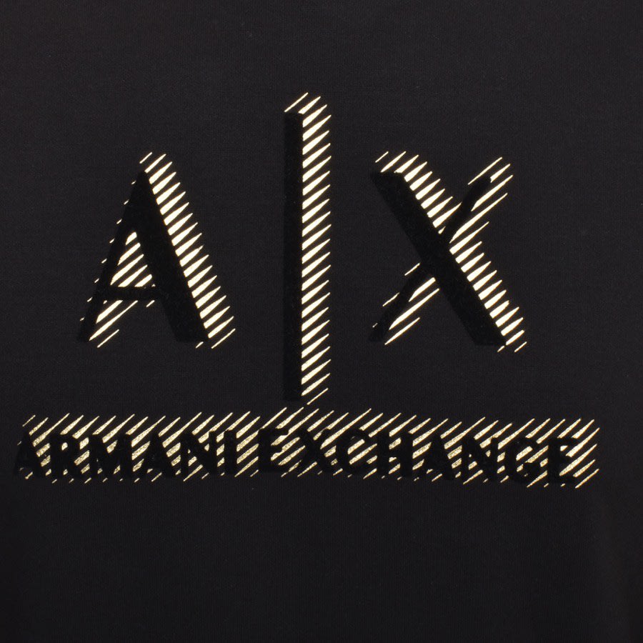 Image number 3 for Armani Exchange Crew Neck Logo Sweatshirt Black