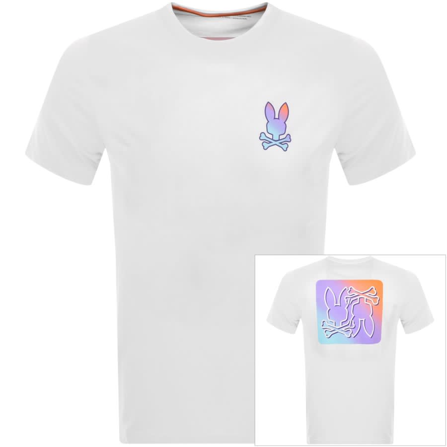 Image number 1 for Psycho Bunny Palm Springs Graphic T Shirt White