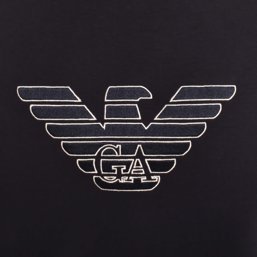 Image number 3 for Emporio Armani Logo Hoodie Navy