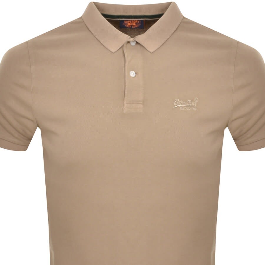 Image number 2 for Superdry Short Sleeved Polo T Shirt Brown