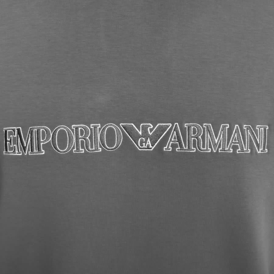 Image number 3 for Emporio Armani Logo Hoodie Grey
