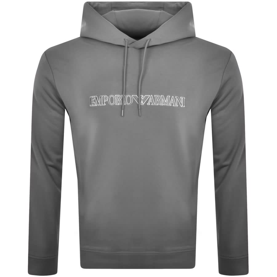 Image number 1 for Emporio Armani Logo Hoodie Grey