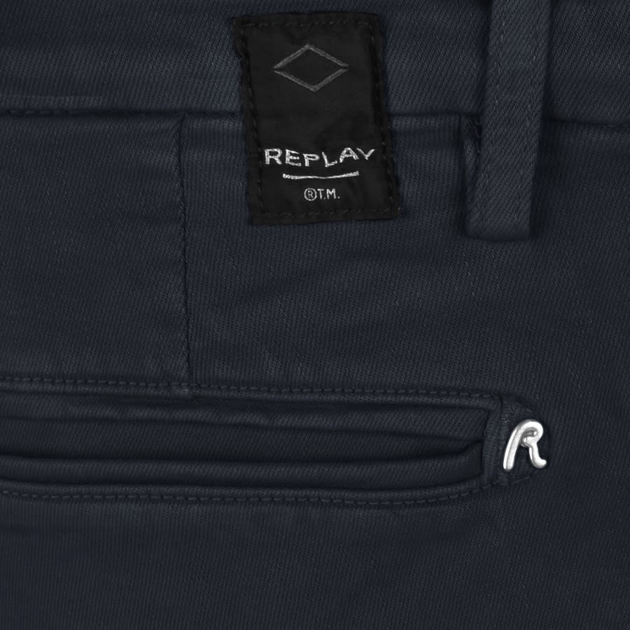 Image number 3 for Replay Denim Benni Shorts Navy