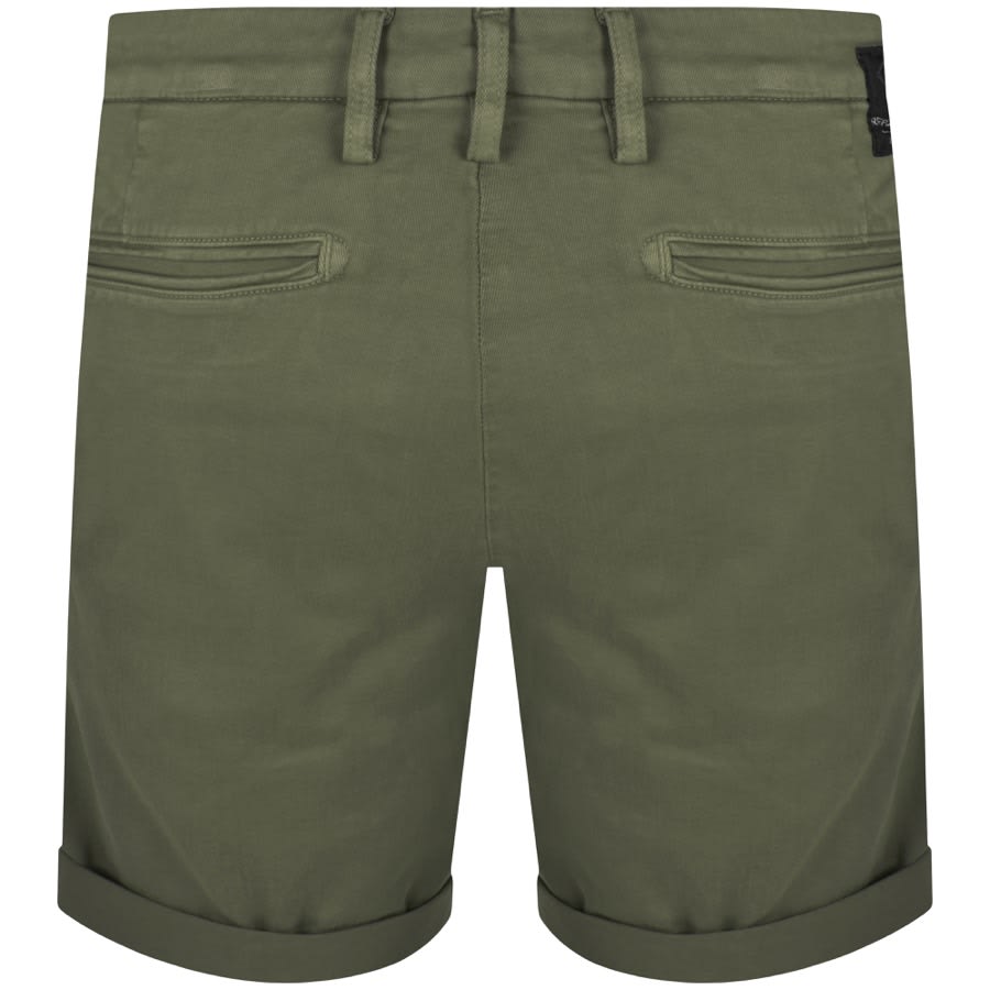 Image number 2 for Replay Denim Benni Shorts Green