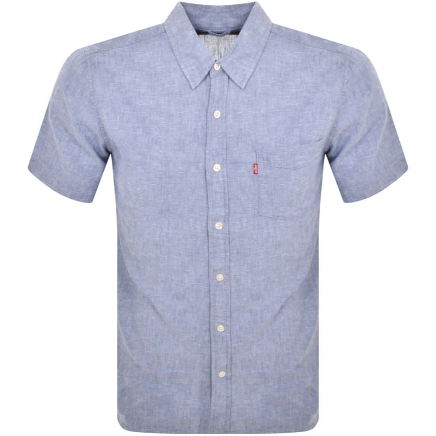 Image number 1 for Levis Sunset 1 Pocket Short Sleeved Shirt Blue