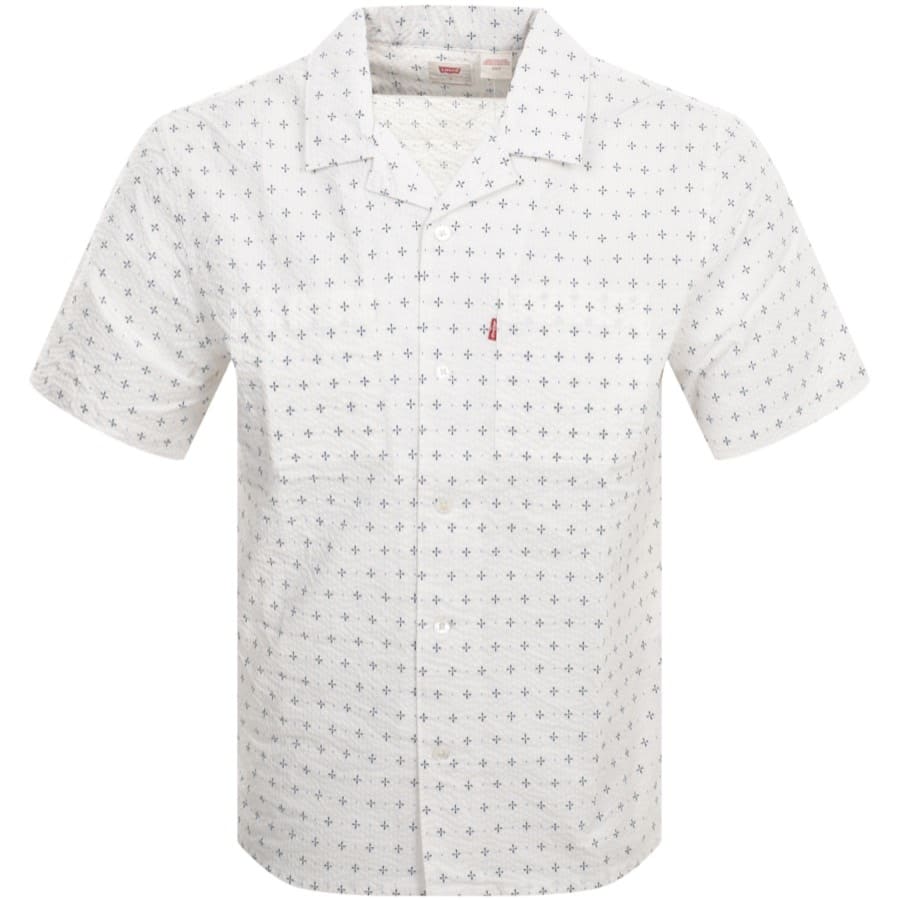Image number 1 for Levis Standard Camp Short Sleeved Shirt White