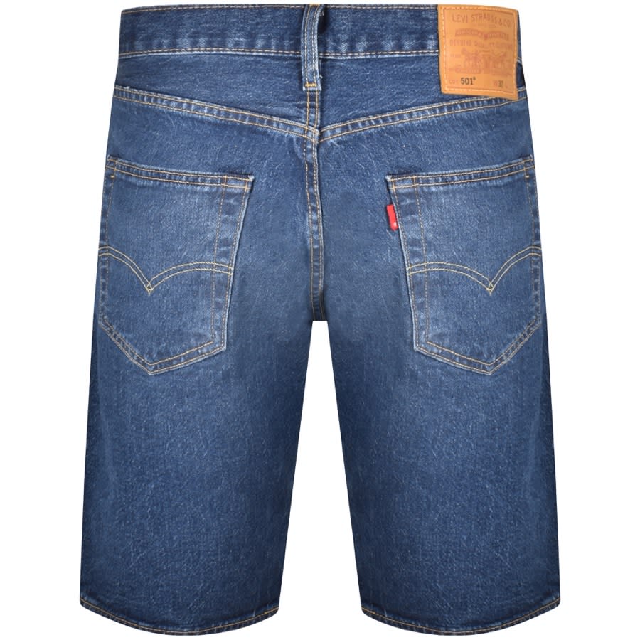 Image number 2 for Levis Original Fit 501 Denim Shorts Blue