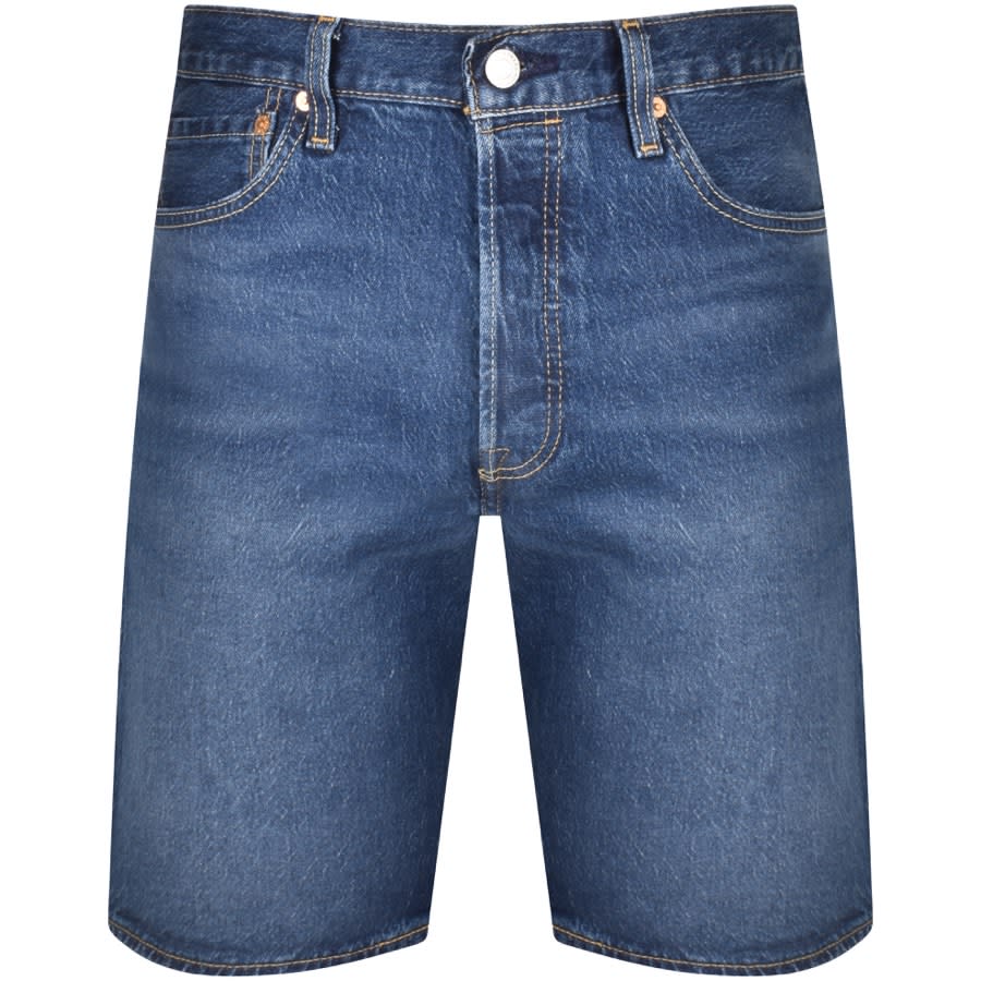 Image number 1 for Levis Original Fit 501 Denim Shorts Blue