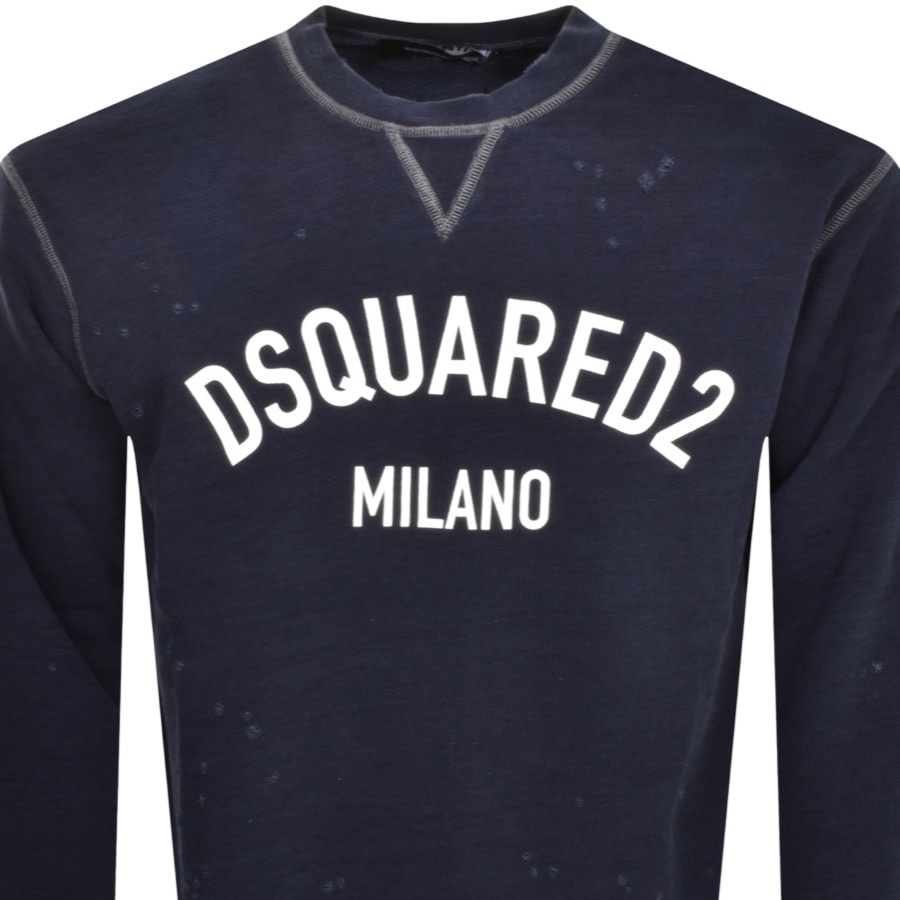 Image number 2 for DSQUARED2 Cool Fit Crew Neck Sweatshirt Navy