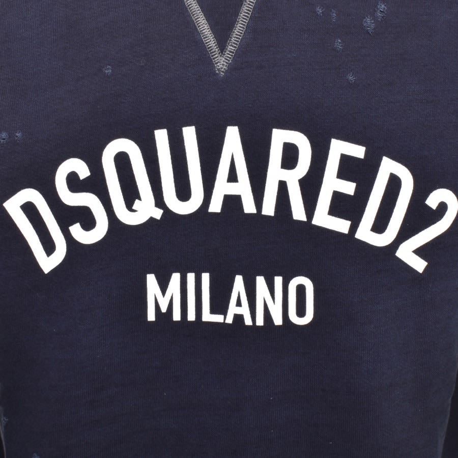 Image number 3 for DSQUARED2 Cool Fit Crew Neck Sweatshirt Navy