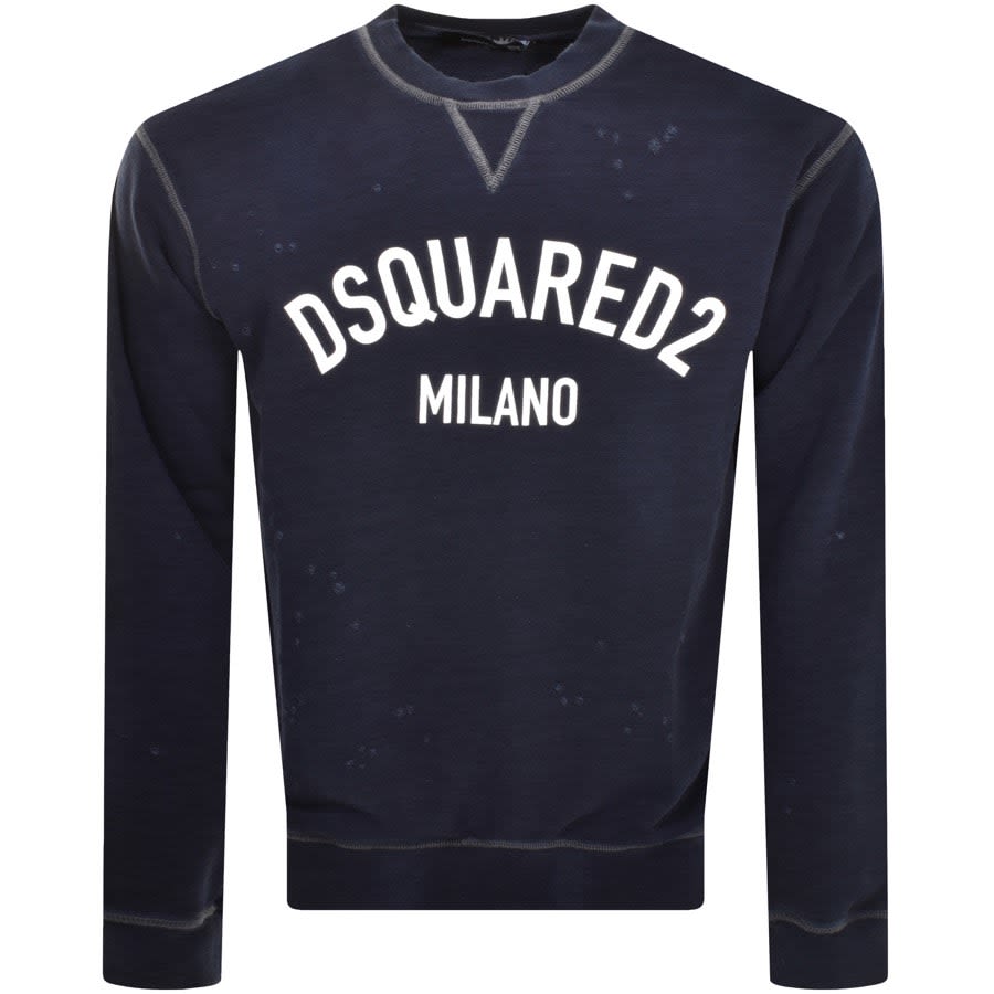 Image number 1 for DSQUARED2 Cool Fit Crew Neck Sweatshirt Navy