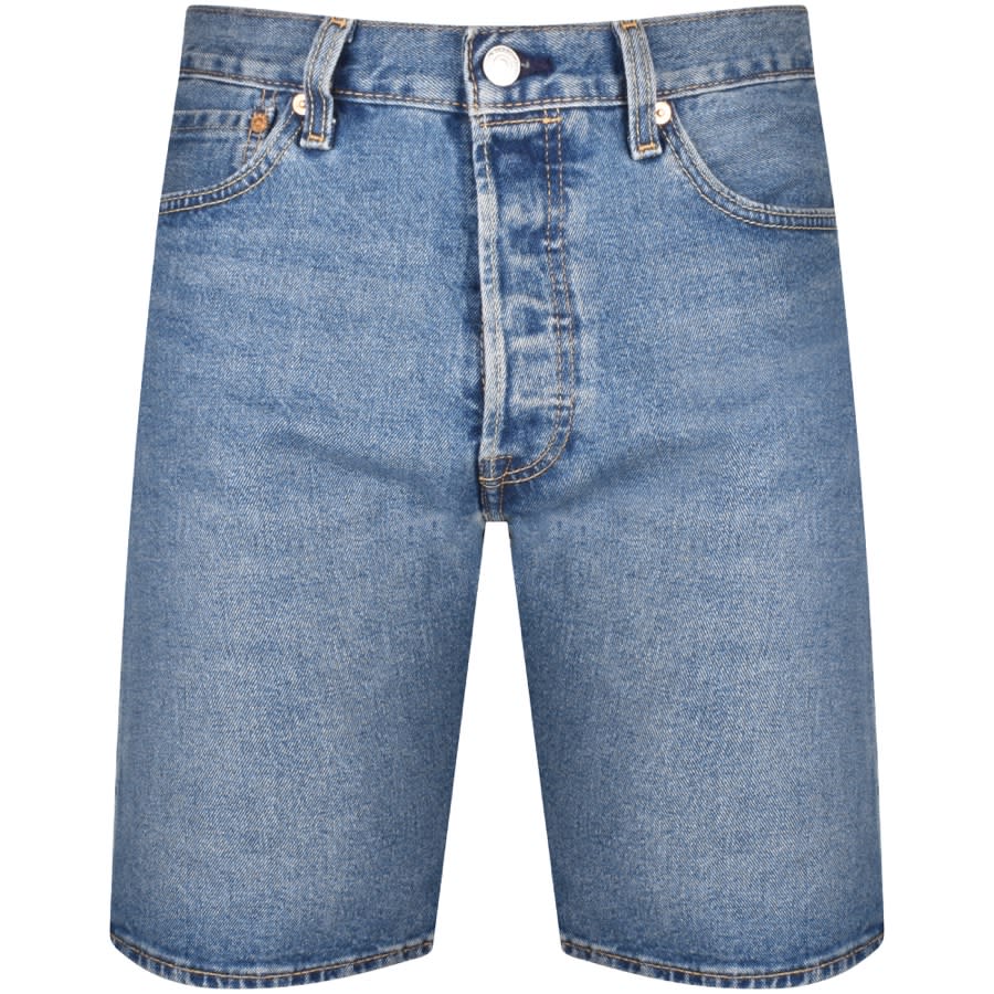 Image number 1 for Levis Original Fit 501 Denim Shorts Blue