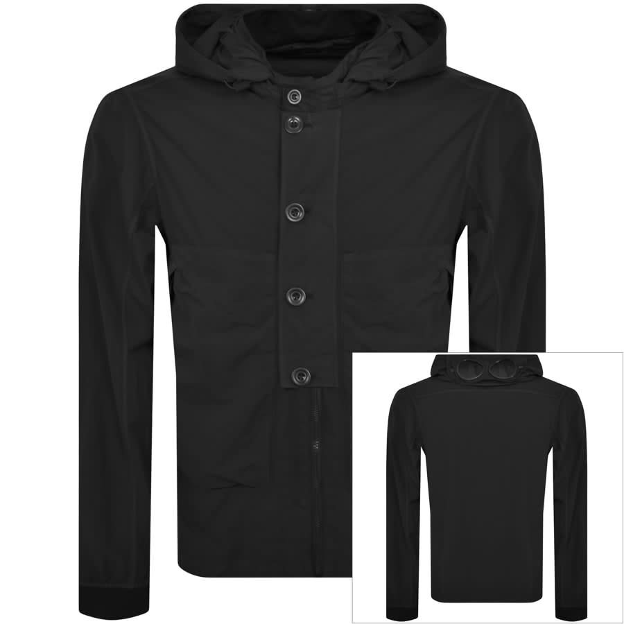 Image number 1 for CP Company Flatt Nylon Goggle Overshirt Black
