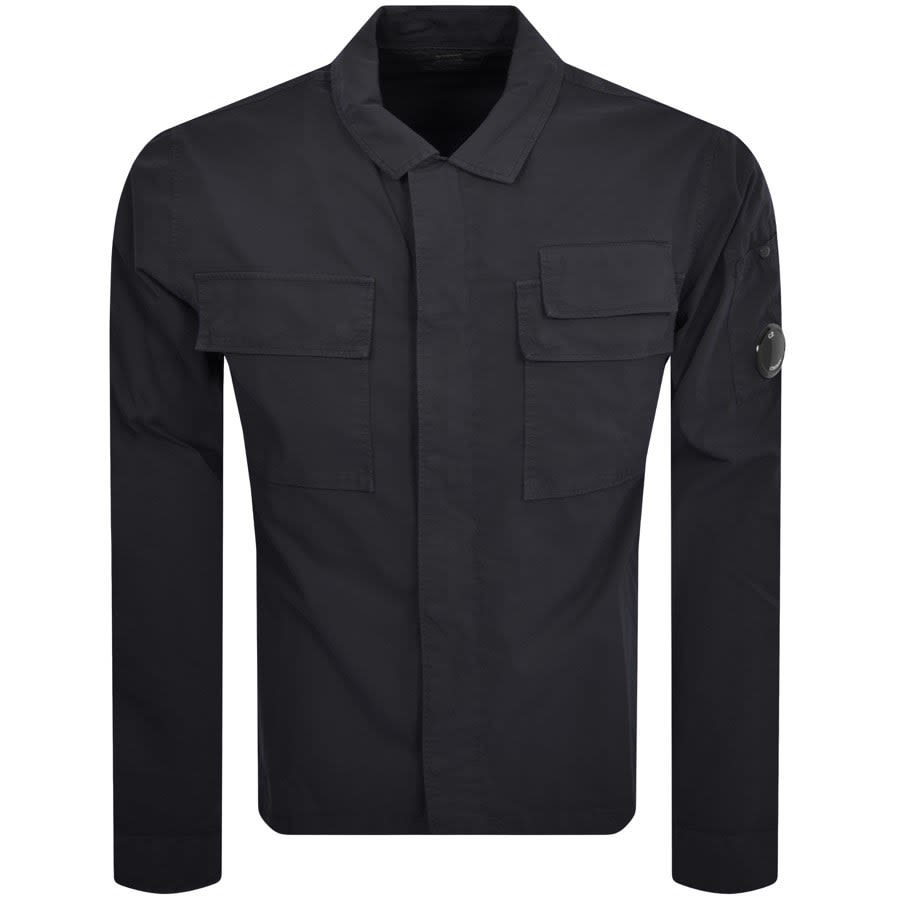Image number 2 for CP Company Gabardine Overshirt Navy