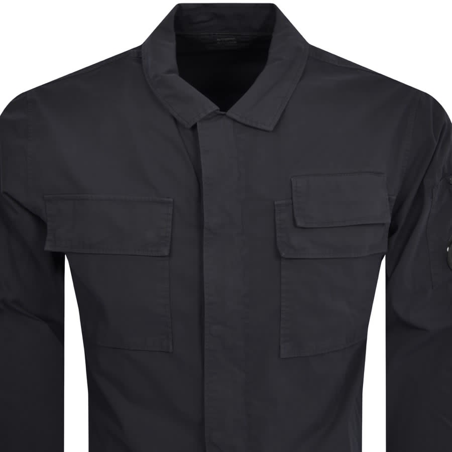 Image number 3 for CP Company Gabardine Overshirt Navy