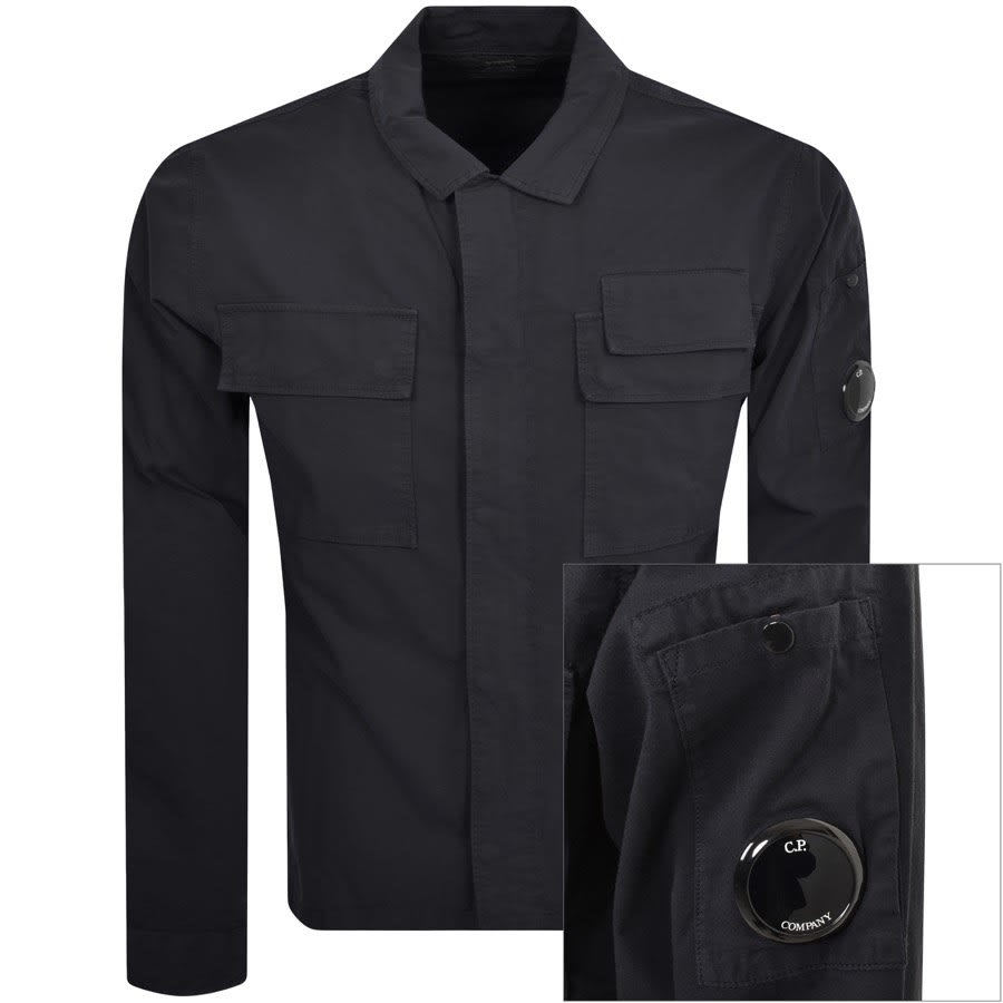 Image number 1 for CP Company Gabardine Overshirt Navy