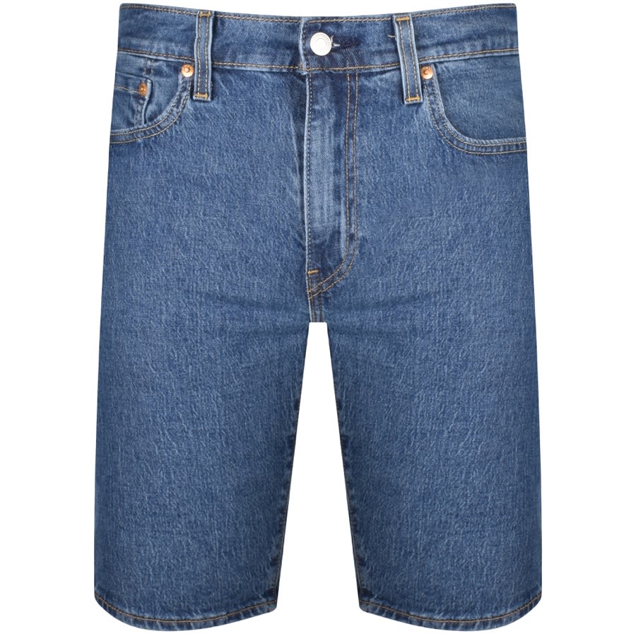 Image number 1 for Levis Original Fit 405 Standard Denim Shorts Blue