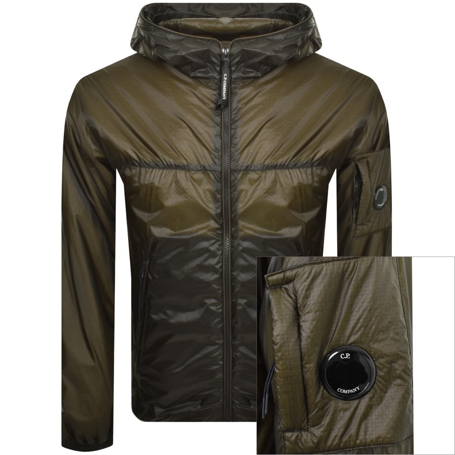 Image number 1 for CP Company Nada Shell Hooded Jacket Green