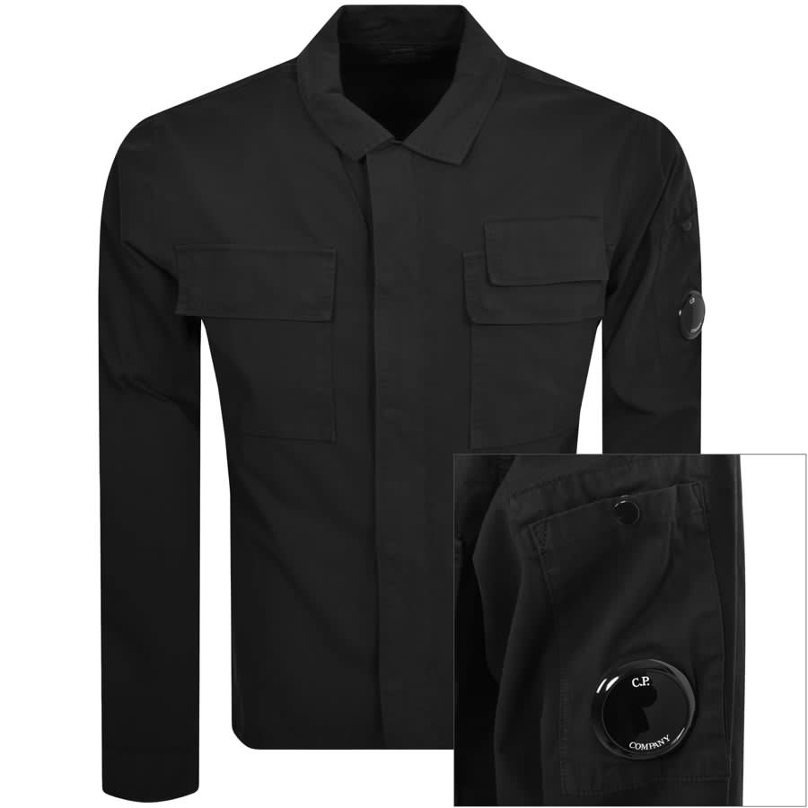 Image number 1 for CP Company Gabardine Overshirt Black