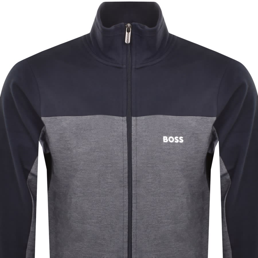 Image number 2 for BOSS Full Zip Sweatshirt Navy