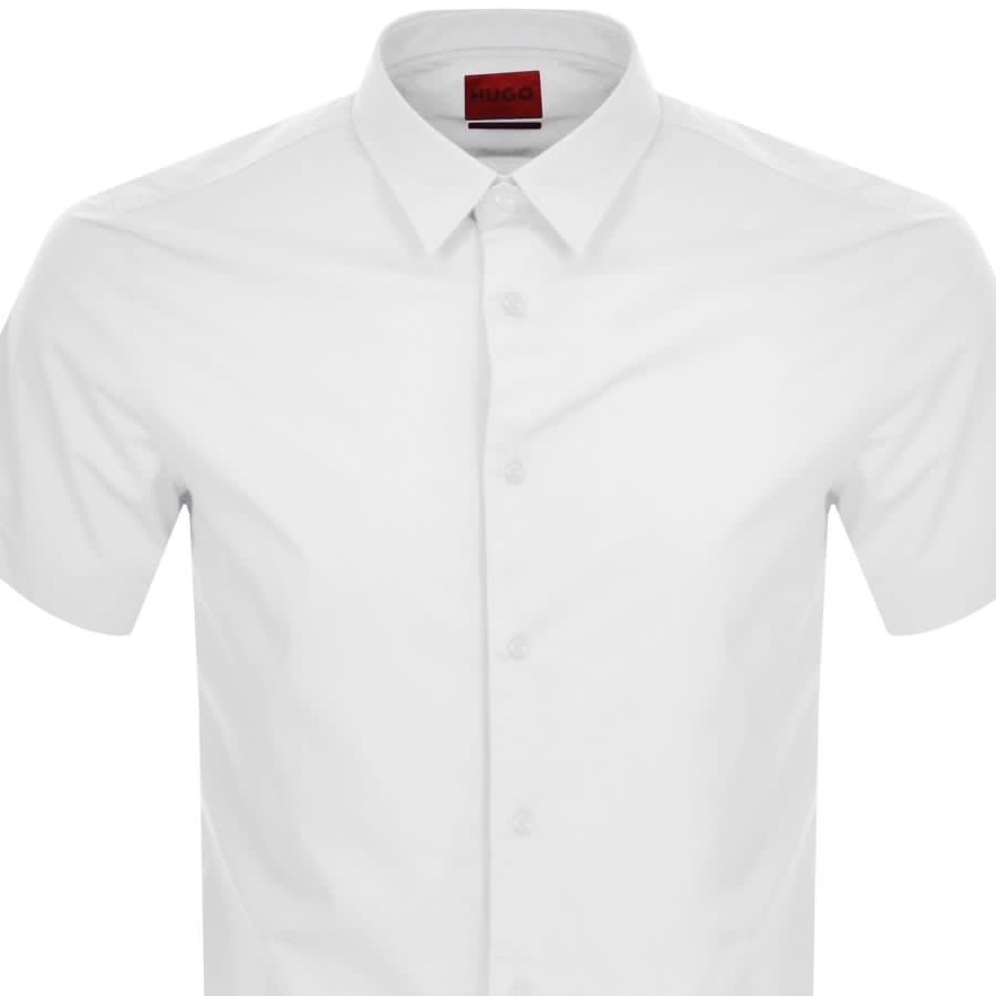 Image number 2 for HUGO Short Sleeved Ebor Shirt White