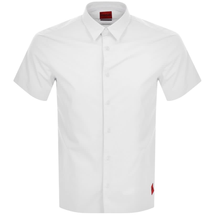 Image number 1 for HUGO Short Sleeved Ebor Shirt White